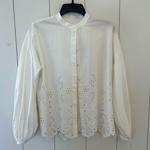 NWT | Ted Baker Eyelet Embroidered Blouse | 100% cotton | Size 1
